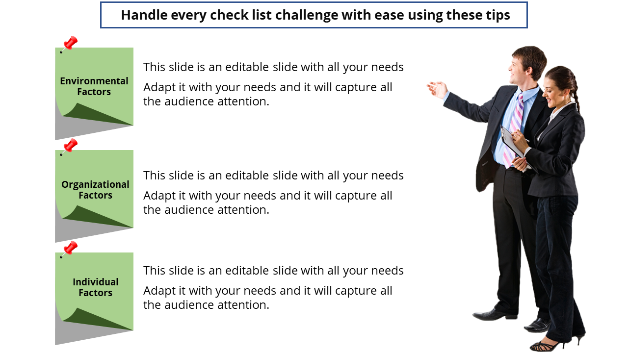 Free - Amazing PowerPoint Checklist Template Slide Design
